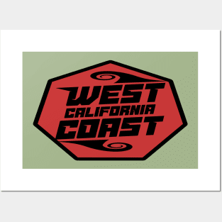 California West Coast badge surf waves Posters and Art